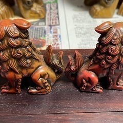 【沖縄】台付⑥シーサーくん　１ペアの画像