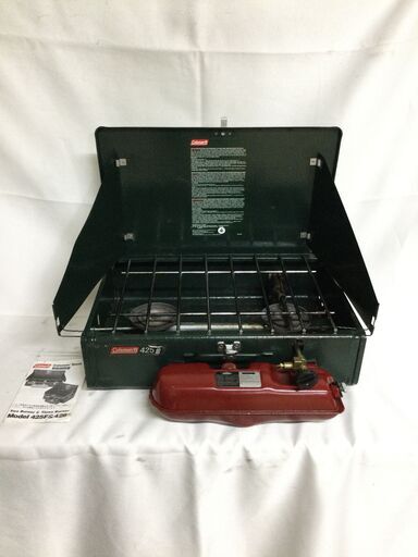 【北見市発】コールマン Coleman ツーバーナーコンロ 425 緑 キャンプ アウトドア ファミリー (E2837awraY)
