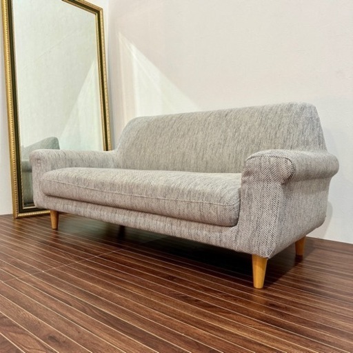 unico ウニコ 北欧スタイル ソファ 2Pソファ グレー リビング ファブリック ボアラム　2人掛けソファ