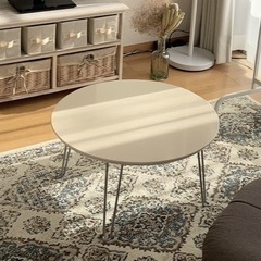 直径60cm 折りたたみ式ローテーブルの画像