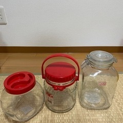 ガラス保存容器、果実酒容器　1.5l、2l、3l。6/12午後2...