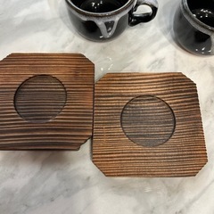 焼き物コーヒーカップ&ソーサーの画像