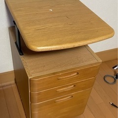 お話し中　学習デスク　付属キャビネット