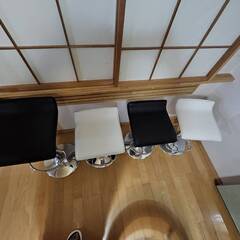 カウンターチェア × 4set 油圧昇降式の画像