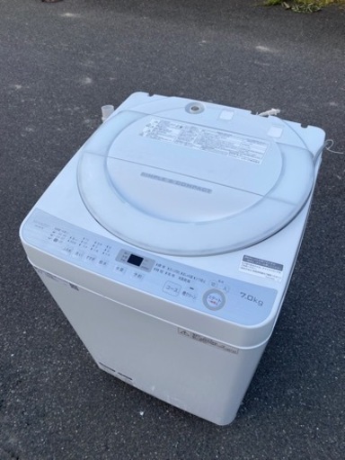 ☘️大阪市から阪南市まで配達設置無料シャープ洗濯機７キロ保証有り