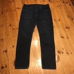ユニクロ　ストレッチ　ストレート　デニム　34インチ
