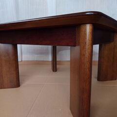 天然木　ローテーブルの画像