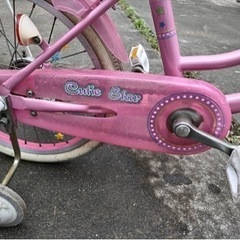 【決まりました】【値下げしました】補助輪付き　18号　子供用自転車　の画像