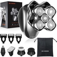 【新品未使用】① スキンヘッド用シェーバー【5D回転式電気シェー...