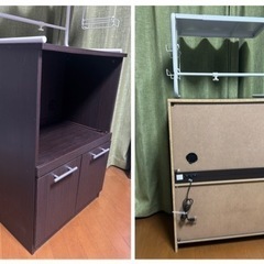 レンジ台とレンジ上ラックの画像