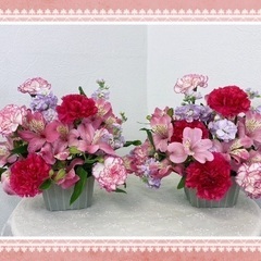 日曜も開催💕花束💐レッスンあり。フラワーアレンジの画像