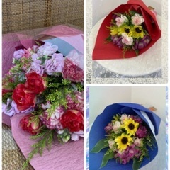 日曜も開催💕花束💐レッスンあり。フラワーアレンジの画像