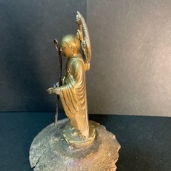 仏像　金メッキ　地蔵菩薩　牧田秀雲作　重量411g 高さ約15cmの画像