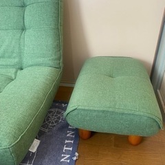 【美品・5月末まで】2人掛けソファ オットマン付きの画像