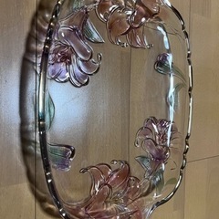 何か買ってくれた方0円大きいガラスの大皿 の画像