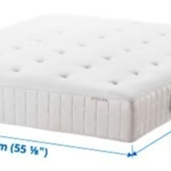 【予約中】IKEAベッドフレーム + ポケットスプリングマットレスの画像