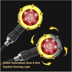 バイク ウインカー LED シーケンシャル 流れる ポジションラ...