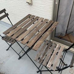 IKEA ベランダ用テーブル　椅子