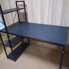 デスク　棚付き　黒　60 x 120
