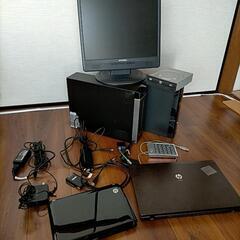 ジャンク、パソコン4台+スクエアモニタ(レアかも)