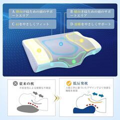 新品未使用　低反発枕 首が痛くならない 高さ調整可の画像