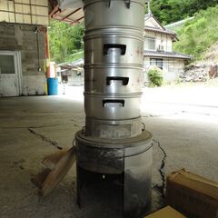 餅つきセット　もちつき機　餅切　鍋　かまど　フードコンテナ　台　まとめての画像