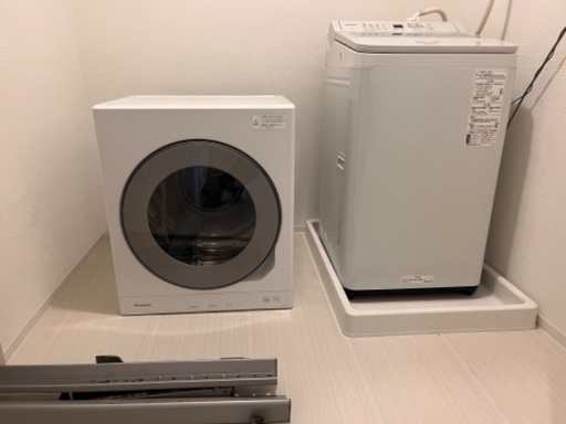 電気衣類乾燥機　スタンド　縦型洗濯機　セット