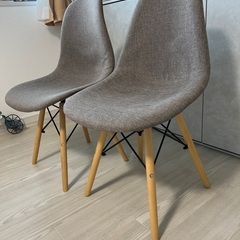 イームズ風ファブリックチェア2脚セットの画像