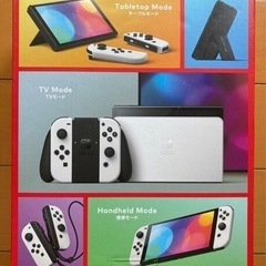 🎵値下げ★【新品未開封】任天堂 Nintendo Switch 本体 (有機ELモデル) Joy-Con(L)/(R) ホワイト✴︎箱に難ありの画像