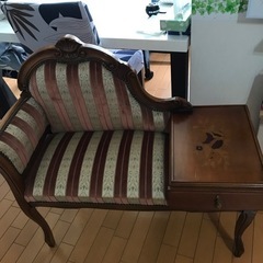 アンティーク椅子花台付き