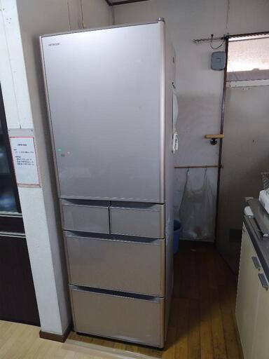 【値下げ】ヤマダ電機長期保証約４年残り！HITACHI/日立 5ドア冷凍冷蔵庫 自動製氷 真空チルド 401L R-S4000F(XN)  2016年製日本製
