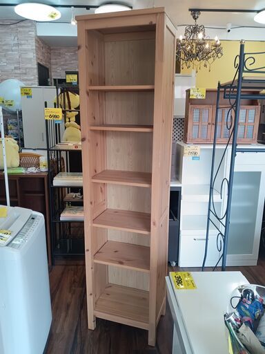 IKEA　ハイシェルフ　棚　ナチュラル　可動棚　サイズ（約）幅48×奥34×高198　　■近隣配送無料 買取GO‼　栄和店