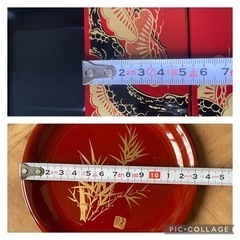 重箱　お弁当箱　皿付き　蓋あり　2段　レトロの画像