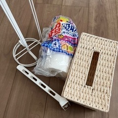 キッチンペーパースタンド&キッチンペーパー　ティッシュケース　マグネット式ふきんかけの画像