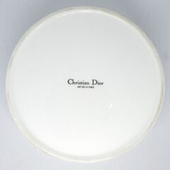 希少 Christian Dior ART DE LA TABLE 蓋つき容器 円形 リボン柄 直径12.5cm ディオール 札幌市 清田区 平岡の画像