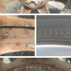 15㌅アルミホイール(BRIDGESTONE SICUREZZA design T7)と15㌅タイヤ(GOODYEAR Efficient Grip ECO)の4本セット  バリ山 / バリ溝  の画像