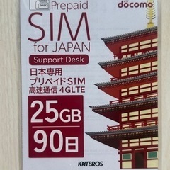 Docomo プリペイドSIM 25GB 90日 10/31迄ア...