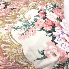 ■11773■美品■枕 寝具 ピンク 43×63 ポリエステル100％ 花柄の画像