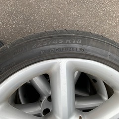 z33純正　18インチ　札幌旭川　車のパーツ タイヤ、ホイールの画像