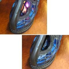 白鳥デザイン ステンドグラス 照明 テーブルランプ ライト ブルー/青 ヴィンテージ アンティーク 家電 札幌市 中央区 南12条の画像