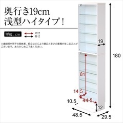 コレクションラック 浅型ハイタイプの画像
