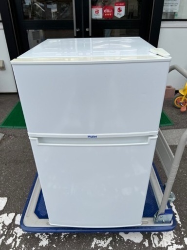 美原店　小さめ　2ドア　冷凍冷蔵庫 Haier 2017年製 家電 キッチン家電 冷蔵庫