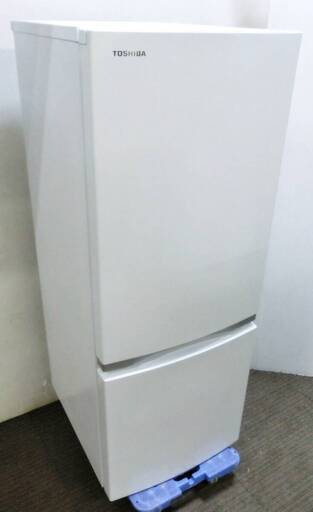 【　3ヵ月保証　】高年式　2020年製　東芝　2ドア　冷蔵庫　GR-R15BS(W)　動作良好　153L　3段ドアポケット　ガラス棚　ホワイト　TOSHIBA