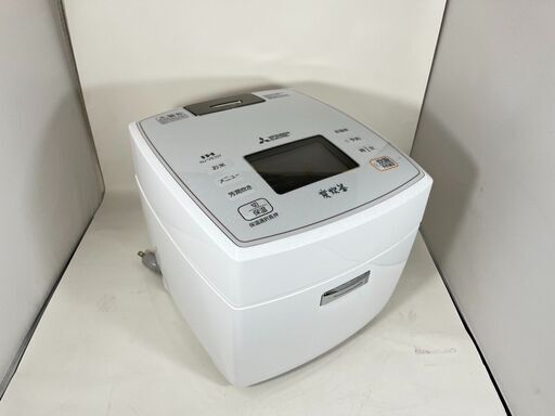 IH ジャー炊飯器 5合 三菱 NJ-VE107-W 2017年製 備長炭 炭炊釜 中古動作品 クリーニング済み