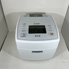 IH ジャー炊飯器 5合 三菱 NJ-VE107-W 2017年製 備長炭 炭炊釜 中古動作品 クリーニング済み の画像