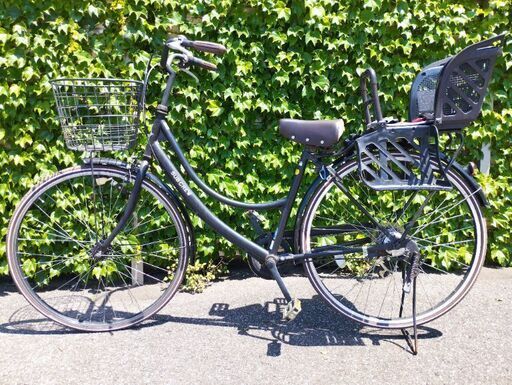 取引中】自転車 27インチ オートライト チャイルドシート付き