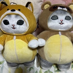 新品未使用✨モフサンドあったかパジャマにゃんBIGきつねとたぬき...