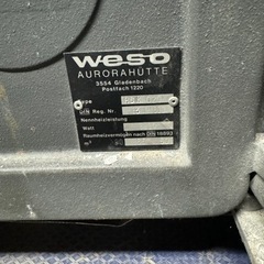 北海道 旭川 weso レトロな西ドイツ製 煙突式 鋳物 鋳造 薪ストーブ 暖炉 HSK020 の画像