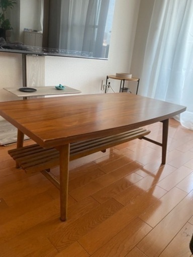 おしゃれなローテーブル　こたつ・棚付き