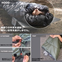 寝袋 シュラフ 枕付き/新品未使用！の画像
